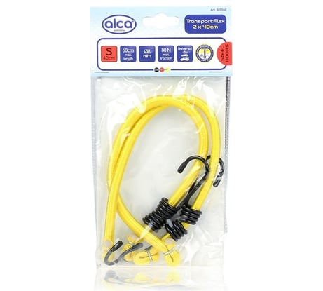 Резинки Alca 2 шт х 40 см, d 8 мм, для багажа, жёлтые 882040