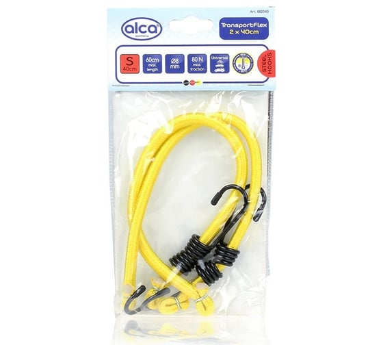 Резинки Alca 2 шт х 40 см, d 8 мм, для багажа, жёлтые 882040 1
