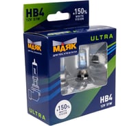 Автомобильная лампа МАЯК White Vision +150% ULTRA НB4, 12V, 65W, P22d 89006WV+150