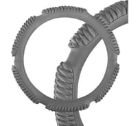 Оплетка SKYWAY Sponge ribby 6 подушечек, XL, серая, экокожа S01102224