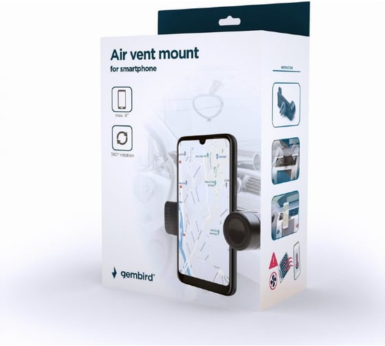Автомобильный кронштейн Gembird для смартфона, на дефлектор TA-CHAV-02
