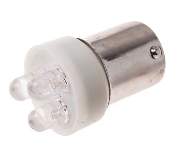 Автомобильная лампочка светодиод МАЯК WHITE 24V, T15, 3LED, BA15s, стоп 24T15-W\3LED