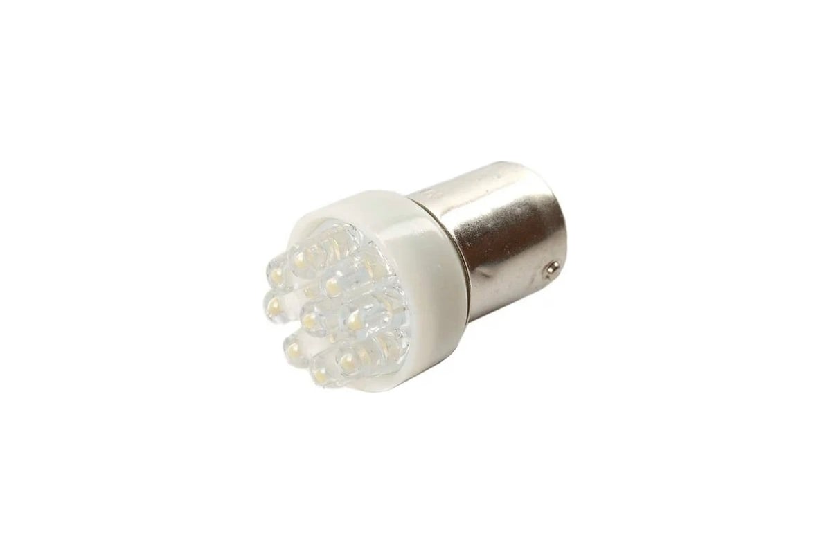 Автомобильная лампочка светодиод МАЯК 4660007274161 WHITE 12V, T15, 9LED,  BA15s, стоп, габариты 12T15-W9LED - выгодная цена, отзывы, характеристики,  фото - купить в Москве и РФ