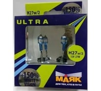Автомобильная лампа МАЯК Н27 12V 27W PGJ13 Super White Vision +150% ULTRA 82727W\2WV+150