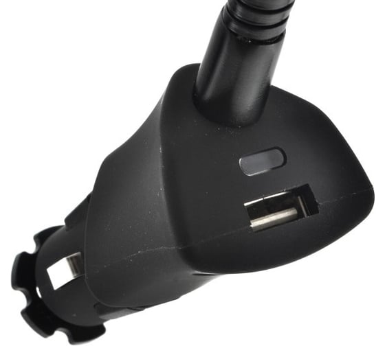 Держатель телефона в прикуриватель SKYWAY с USB-портом 360, 12/24V, черный S00301006