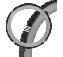 Оплетка SKYWAY Crome-2 M, черно-серая, экокожа S01102061