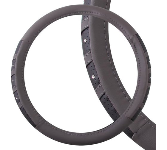 Оплетка SKYWAY Luxury-3 M, серая, экокожа S01102265 1