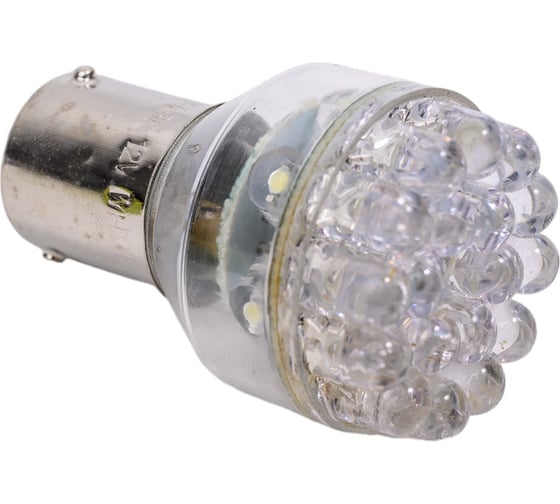 Автомобильная лампа Светодиод МАЯК 4660007270859 WHITE 12V, T25/7, 24LED, BAU15D, стоп, габариты 12T25\7-W\24LED
