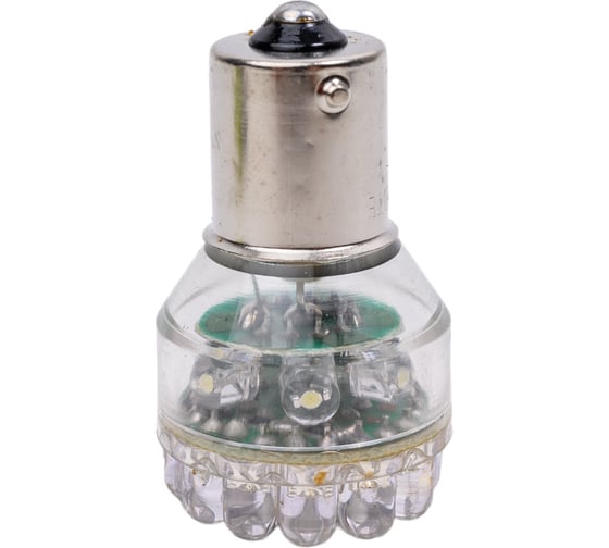 Автомобильная лампа Светодиод МАЯК 4660007270859 WHITE 12V, T25/7, 24LED, BAU15D, стоп, габариты 12T25\7-W\24LED