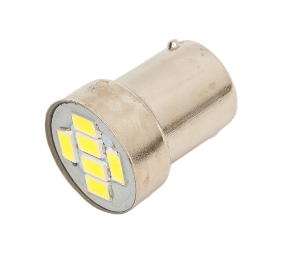 Автомобильная лампа светодиод МАЯК WHITE 24V, T15, 6SMD, (5730), BA15s, стоп, габарит 24T15-W\6SMD5730