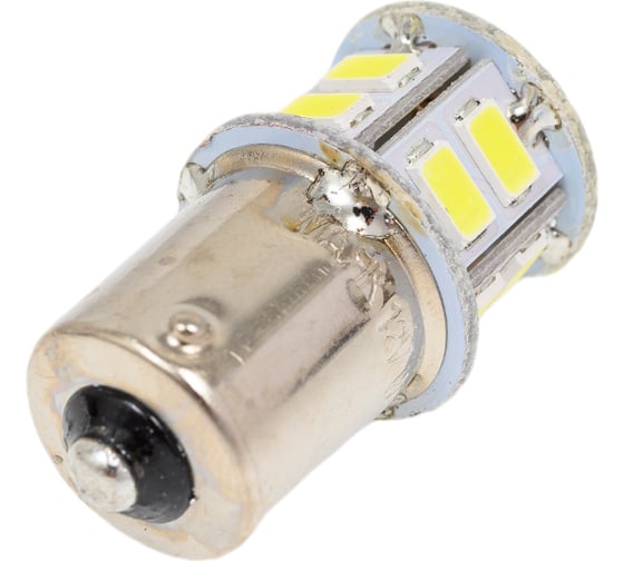 Автомобильная лампа светодиод МАЯК WHITE 12V, T25, 14SMD, (5730), BA15S, стоп, габарит 12T25-W\14SMD5730