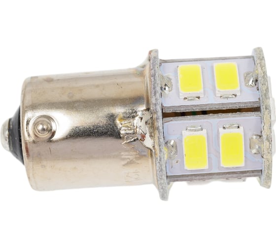 Автомобильная лампа светодиод МАЯК WHITE 12V, T25, 14SMD, (5730), BA15S, стоп, габарит 12T25-W\14SMD5730