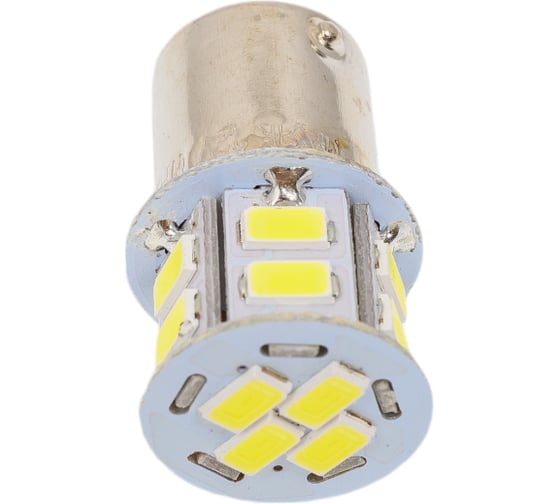 Автомобильная лампа светодиод МАЯК WHITE 12V, T25, 14SMD, (5730), BA15S, стоп, габарит 12T25-W\14SMD5730