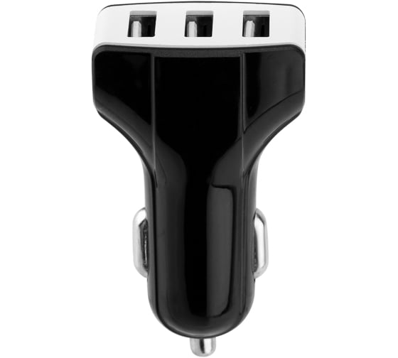 Зарядное устройство в прикуриватель REXANT 3 x USB, 1000 mA, черное 16-0291