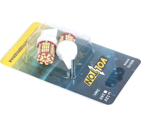 Светодиодная лампа VOLTON T20 W3x16q 12V 78 SMD 3014, 1 контакт, 2 шт. VLTC2014