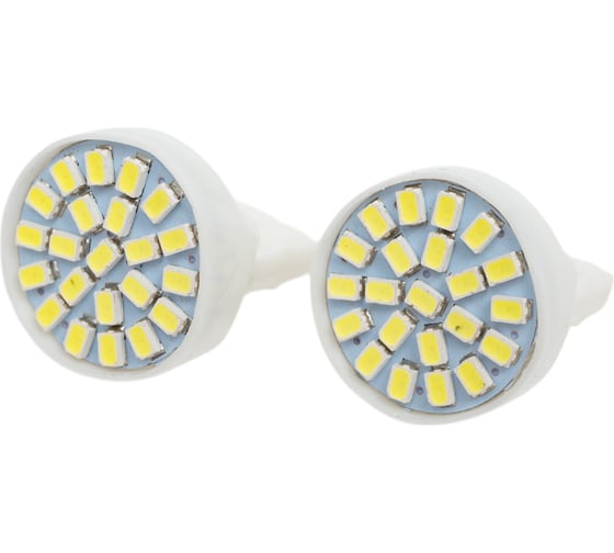 Светодиодная лампа VOLTON T20 W3x16D 12V, 22SMD, 3014, 1 контакт блистер 2 шт VLTC2013