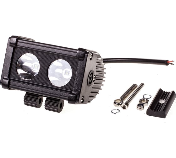 Фара светодиодная SKYWAY OFF ROAD прямоугольная, 12V/24V, 20W, 6000К, 2 диода, ближний свет S08401041
