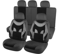 Чехлы на сиденья SKYWAY Protect Plus- 4 велюр/экокожа, 11 предметов, черный S01301094