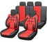 Чехлы на сиденья SKYWAY Protect Plus- 6 экокожа, 11 предметов, черно-красный S01301080 1
