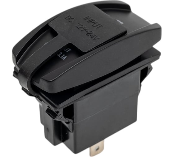 Розетка-USB РИФ 3,1A, дизайн переключатель, с крышкой RIF22-4-1008300