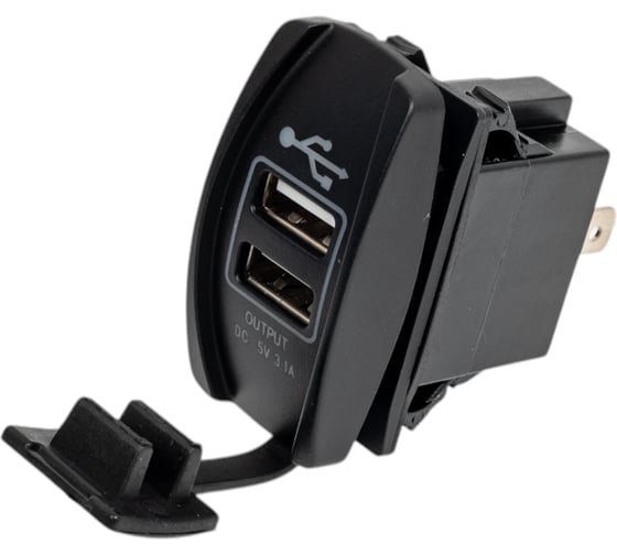 Розетка-USB РИФ 3,1A, дизайн переключатель, с крышкой RIF22-4-1008300