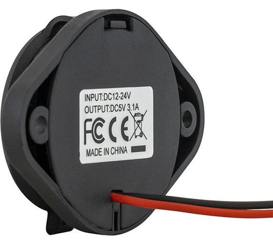 Розетка-USB РИФ 3,1А накладное крепление, красная подсветка RIF22-4-21450