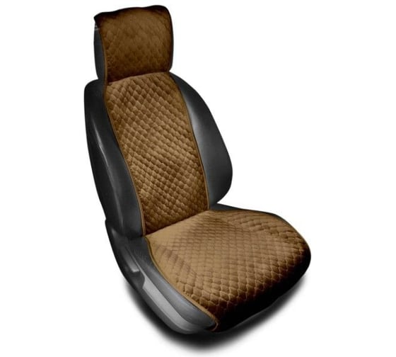 Накидка на сиденья SKYWAY SPECIAL велюр, коричневая S01302012