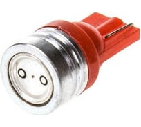 Автолампа диод SKYWAY T10, 1 SMD, без цоколя, радиатор, 1-контактная, красная, габариты S08201142