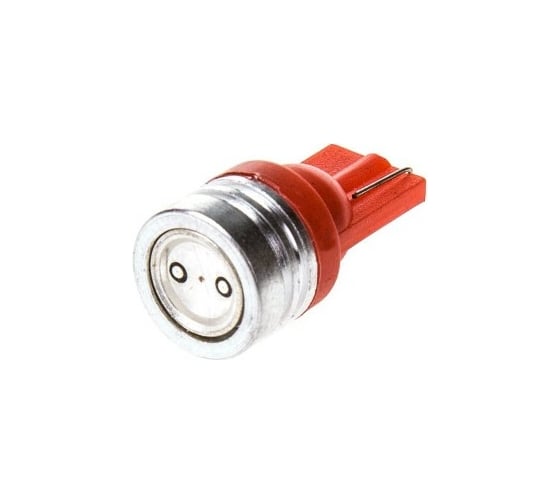 Автолампа диод SKYWAY T10, 1 SMD, без цоколя, радиатор, 1-контактная, красная, габариты S08201142