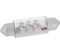 Автолампа диод SKYWAY T11, 6 LED диодов, 1-контактов, 39 мм., синяя, салон, min2 SJTG-0606-39MM B