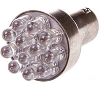 Автолампа диод SKYWAY S25, 12 LED диодов, BA15s, 1-контактная, белая, противотуманные стопы, задний ход S08202002