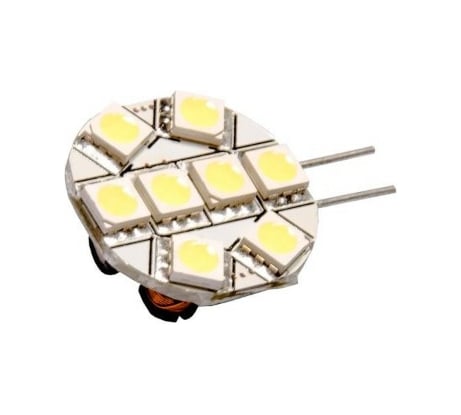 Автолампа диод SKYWAY G4, 8 SMD диодов, 1-контактная, белая, габариты, стопы SG4-8SMD-5050