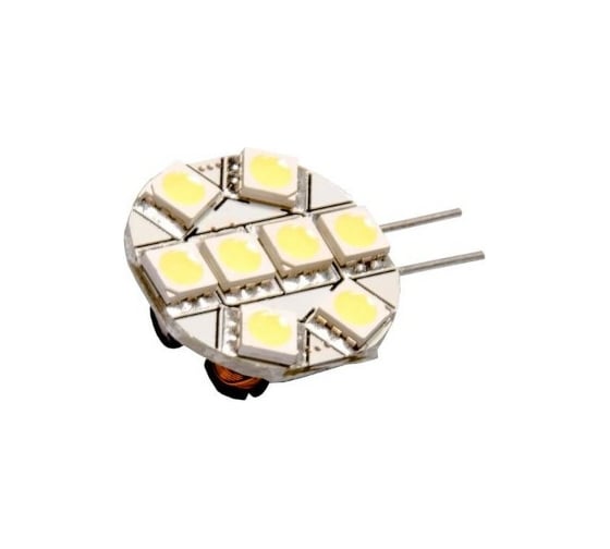 Автолампа диод SKYWAY G4, 8 SMD диодов, 1-контактная, белая, габариты, стопы SG4-8SMD-5050