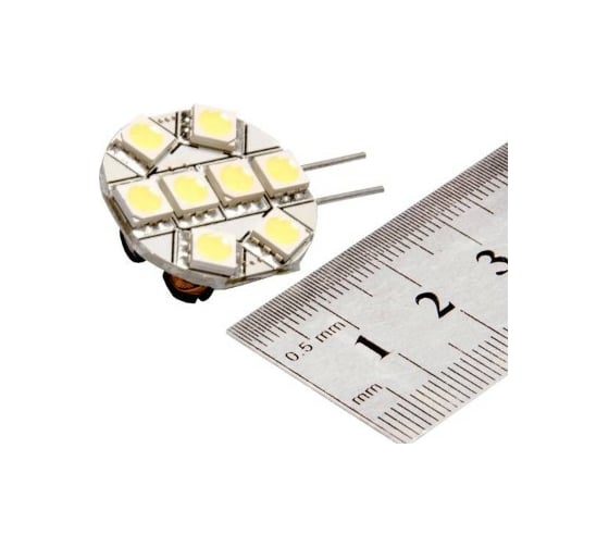 Автолампа диод SKYWAY G4, 8 SMD диодов, 1-контактная, белая, габариты, стопы SG4-8SMD-5050