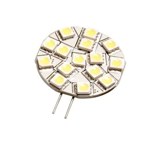 Автолампа диод SKYWAY G4, 15 SMD диодов, 1-контактная, белая, габариты, стопы SG4-15SMD-3528 W