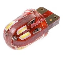Автолампа диод SKYWAY T10, 8 SMD диодов, 1-контакт, без цоколя, белая S08201243