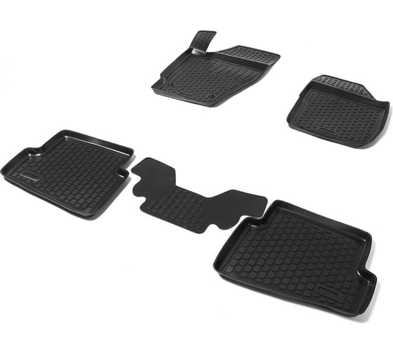 Коврики в салон AutoFlex для Skoda Fabia II 2007-2014, полиуретан, с перемычкой, 5 шт., 99051001001 1