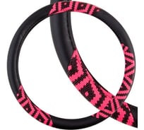 Оплетка Glamour-1 M SKYWAY Черно/розовая экокожа S01102275