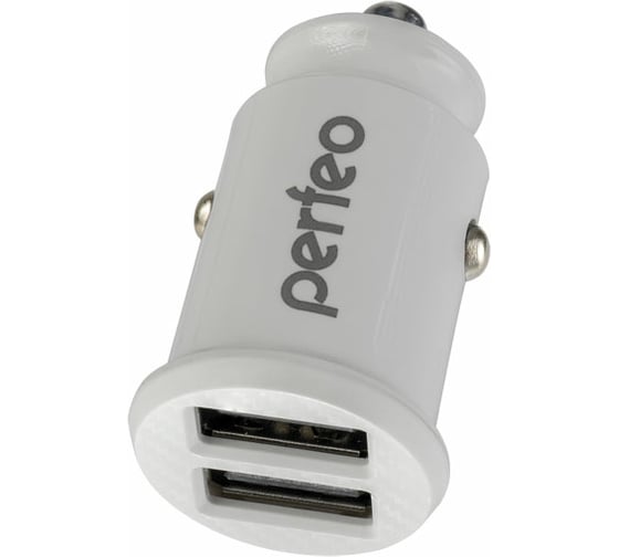 Автомобильное зарядное устройство с двумя разъемами PERFEO USB 2x2.4А белый CAR 30012272