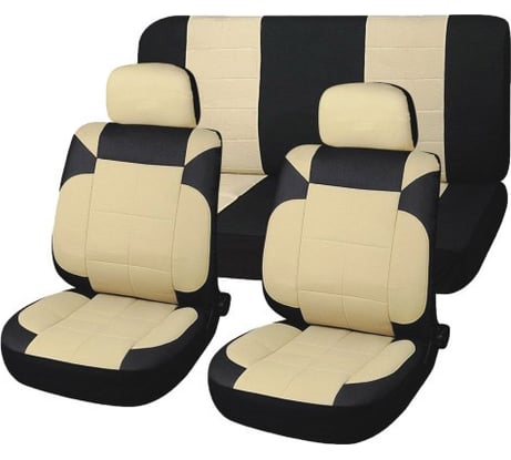 Чехлы сиденья Prestige-4 SKYWAY экокожа 11 предм. черно/бежевый S01301014