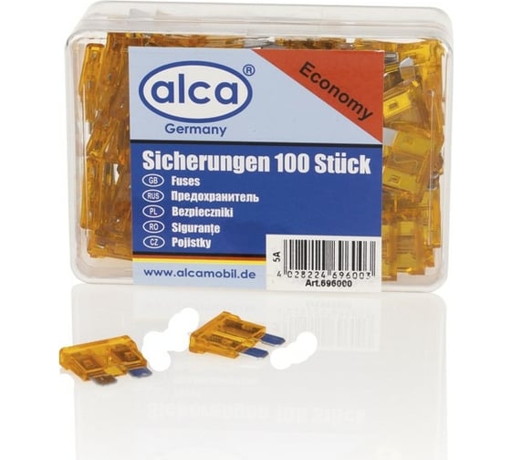 Флажковые предохранители Alca 5 А, 100 шт. 696000