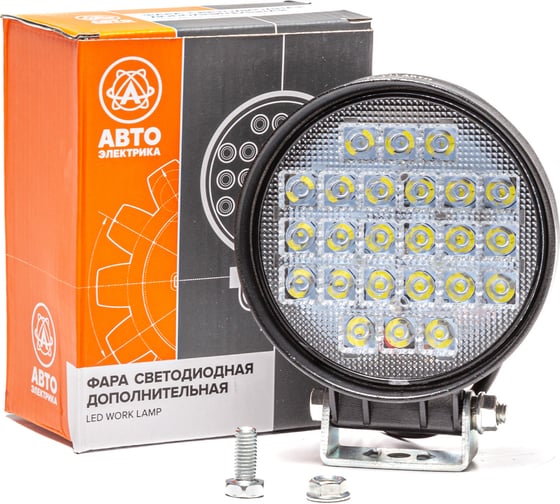 Фара АВТОЭЛЕКТРИКА ae72r-24led-65hc круглая, направленный свет, 24 диодов, 72 w, 115x65x142, 12/24 v 09.02419