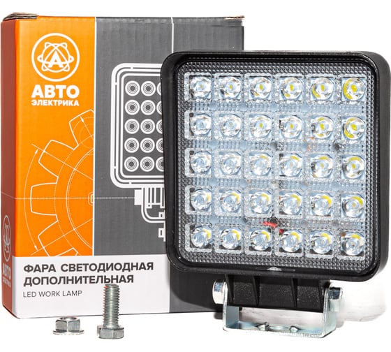 Фара АВТОЭЛЕКТРИКА ae90s-30led-42hc квадратная, направленный свет, 30 диодов, 90 w, 110x42x140, 12/24 v 09.02417