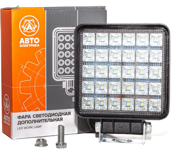 Фара АВТОЭЛЕКТРИКА ae90s-30led-42pc квадратная, рассеиваемый свет, 30 диодов, 90 w, 110x42x140, 12/24v 09.02416
