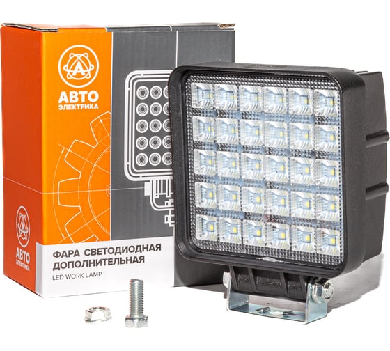 Фара АВТОЭЛЕКТРИКА ae90s-30led-65pc квадратная, рассеиваемый свет, 30 диодов, 90 w, 110x65x140, 12/24 v 09.02414