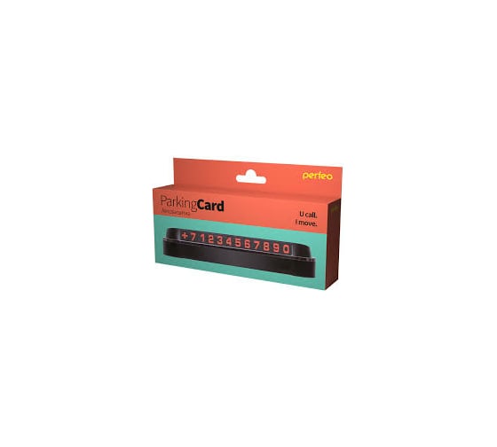 Автовизитка Perfeo PARKING CARD, пластик, чёрный, 30012778