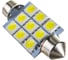 Автолампа диод SKYWAY T11*C5W* 12V 9 SMD диодов1-контактная Белая Салон, номер S08201188 4