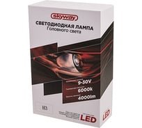 Автолампа-LED SKYWAY аналог ксенона, H3C6 12/24V 26W 6000K 4000Lm 1-конт комп. 2 шт. S08701002