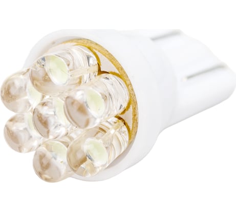 Автолампа диод SKYWAY T10*W5W* 12V 7 LED Блистер без цоколя 1-конт Белая компл. 2 шт. Габариты, S08201345