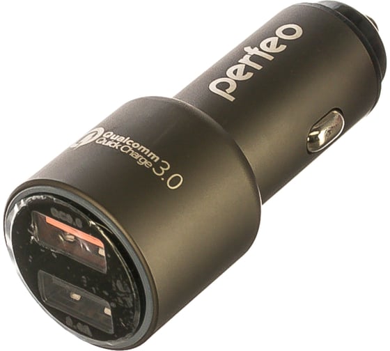 Автомобильное зарядное устройство PERFEO с QC3.0, 2xUSB QC3.0+2.4А 30012276